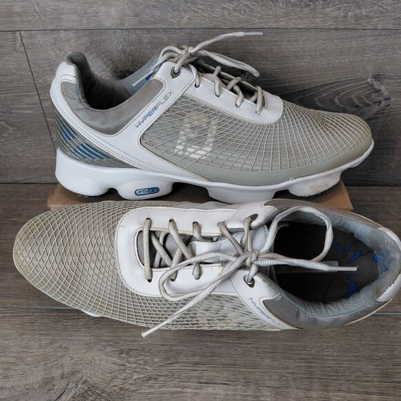 FootJoy FJ HyperFlex Golf Shoe Men 13 Gray Waterproof Lace Up Soft Spikes 51022 - Picture 1 of 9